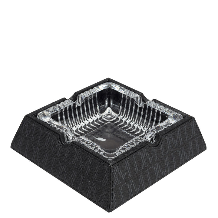 Monogram Leather Ash Tray - Black
