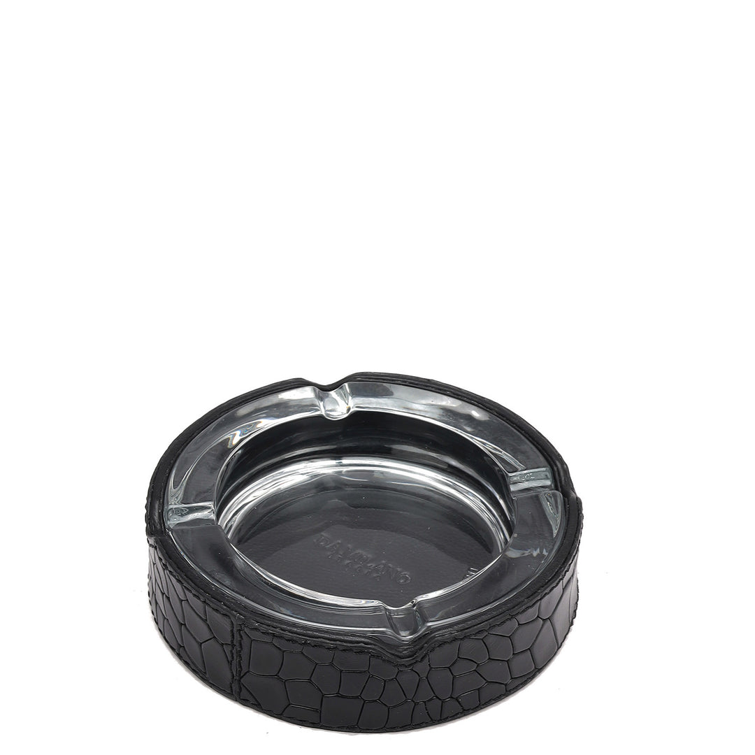 Croco Leather Ash Tray - Black