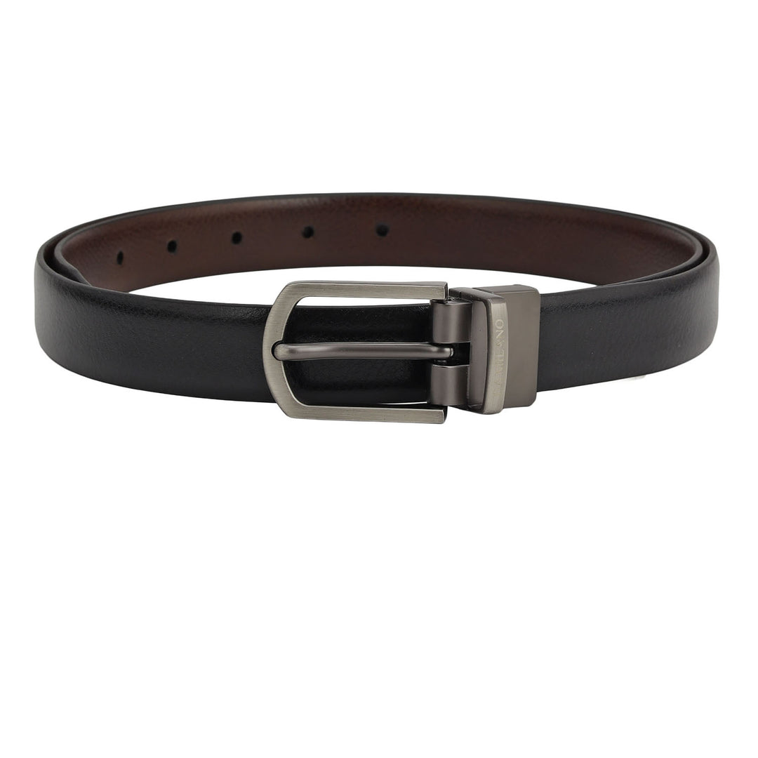 Wax Leather Reversible Ladies Belt - Black & Brown