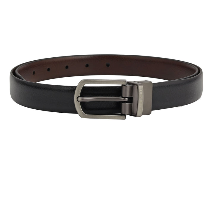 Wax Leather Reversible Ladies Belt - Black & Brown