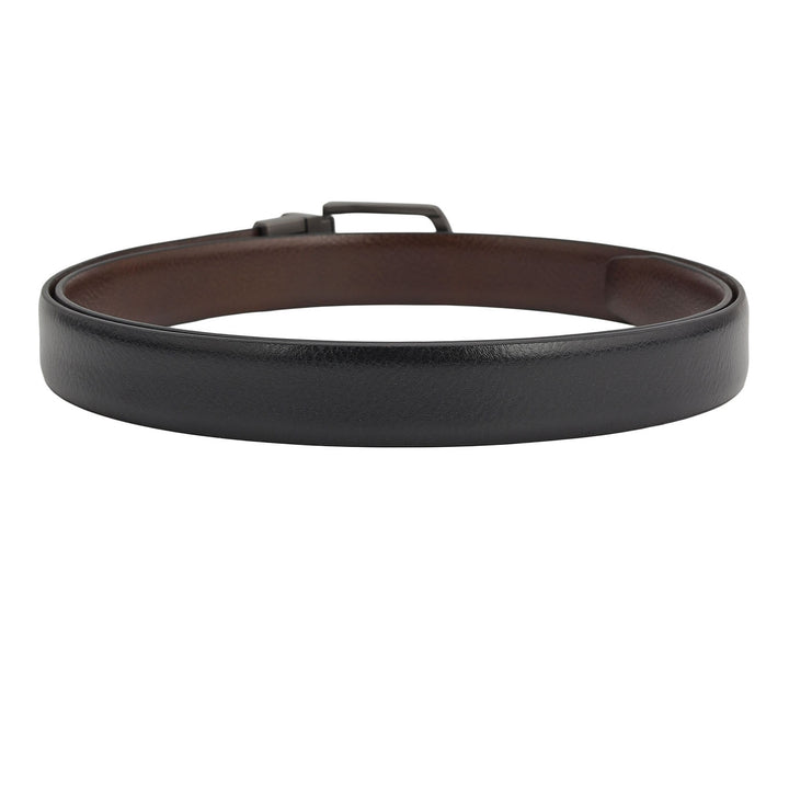 Wax Leather Reversible Ladies Belt - Black & Brown