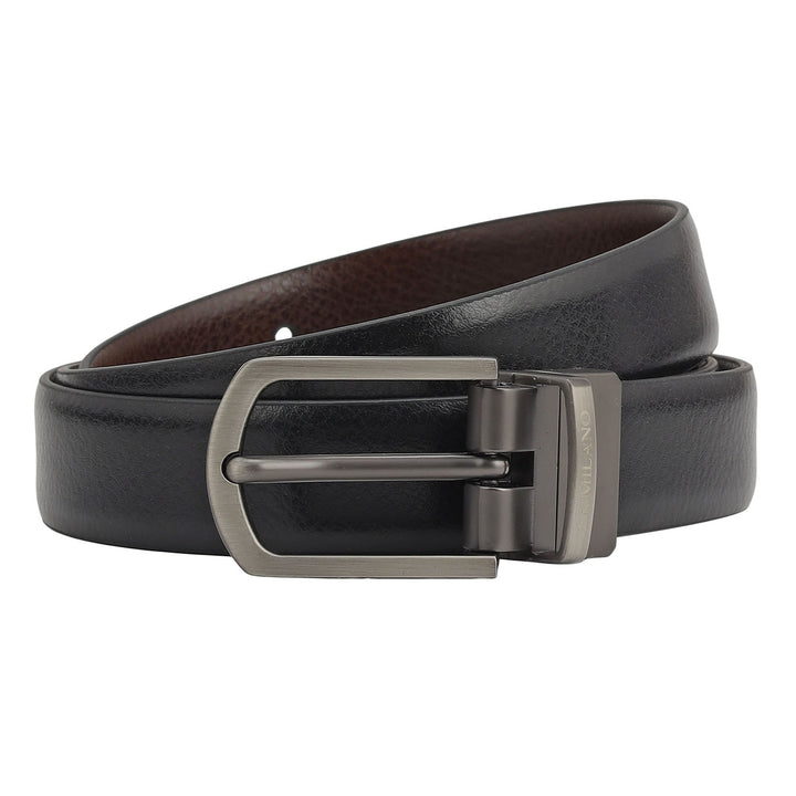 Wax Leather Reversible Ladies Belt - Black & Brown