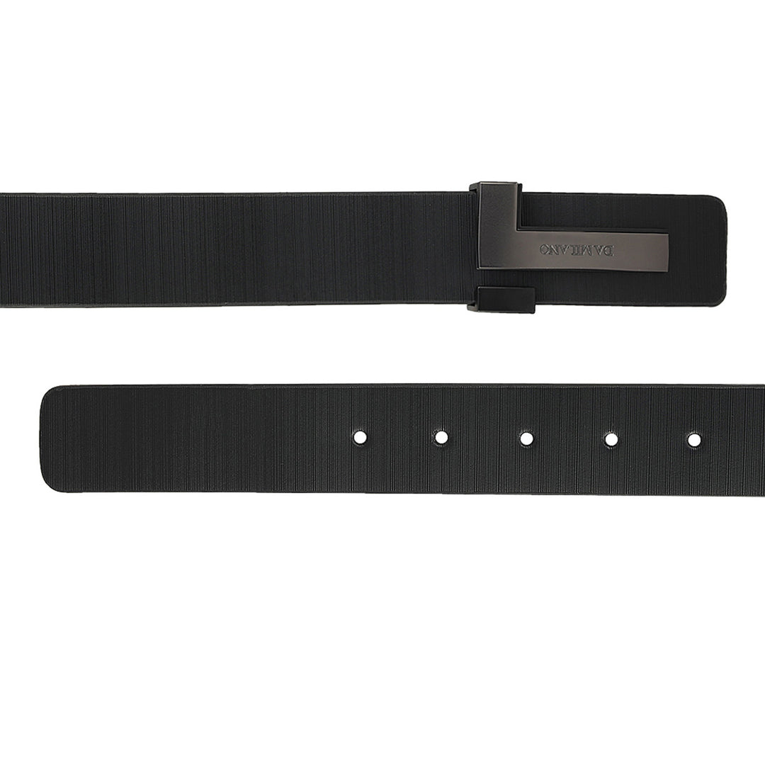 Semi Formal Aztec Leather Mens Belt - Black