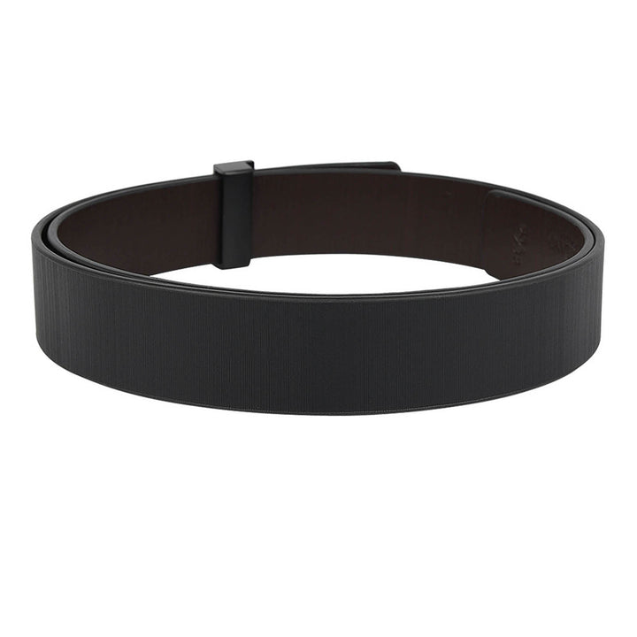 Semi Formal Aztec Leather Mens Belt - Black
