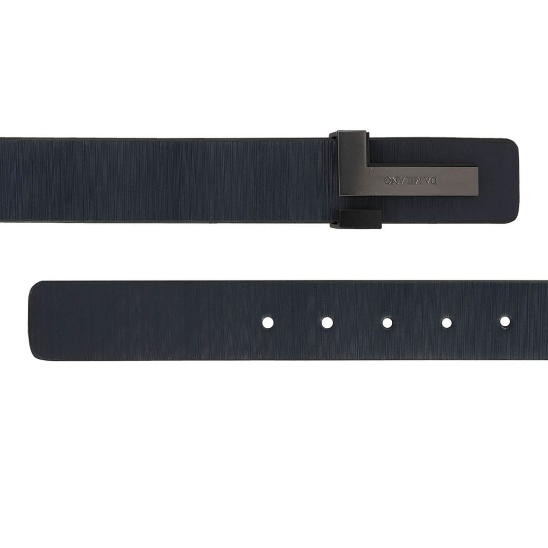 Semi Formal Aztec Leather Mens Belt - Navy