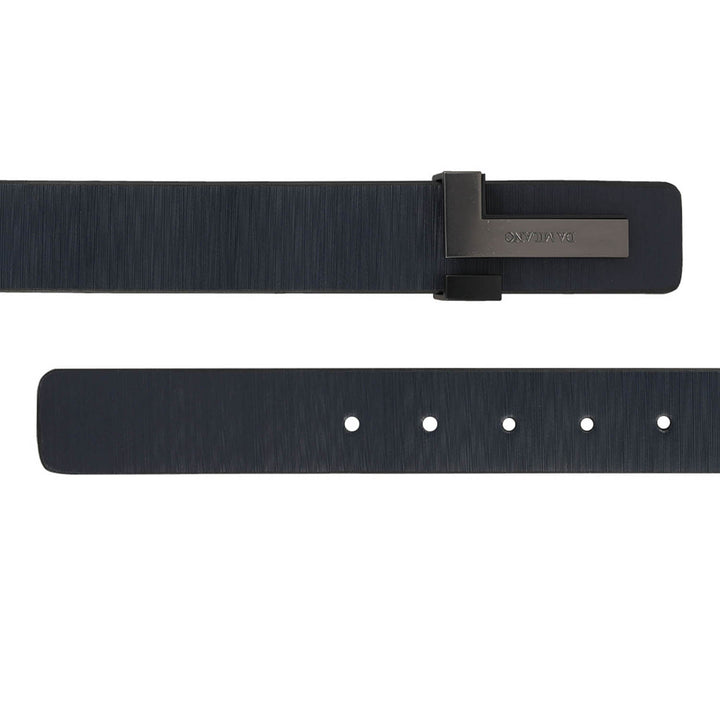 Semi Formal Aztec Leather Mens Belt - Navy