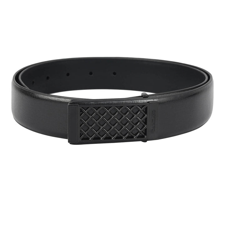 Semi Formal Aztec Leather Mens Belt - Black