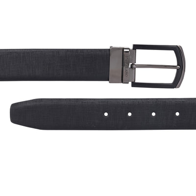 Formal Matrix Leather Reversible Mens Belt - Black & Brown