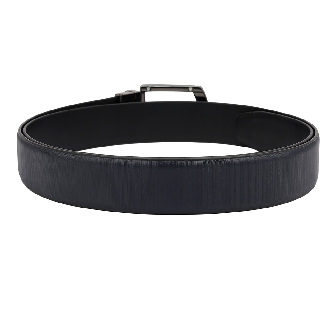 Semi Formal Aztec Leather Mens Belt - Navy & Black