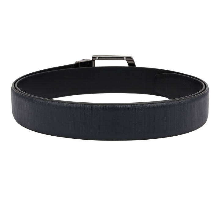 Semi Formal Aztec Leather Mens Belt - Navy & Black