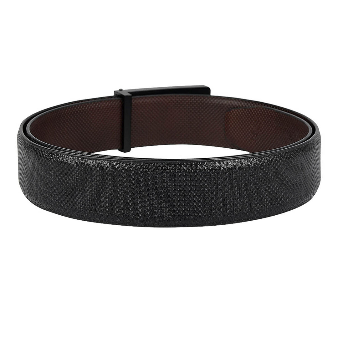 Semi Formal Fish Leather Mens Belt - Black
