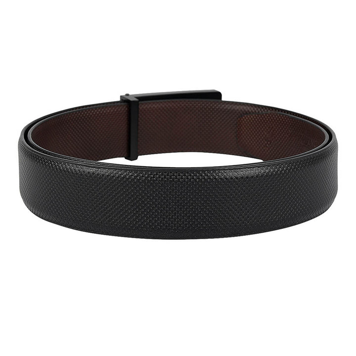 Semi Formal Fish Leather Mens Belt - Black