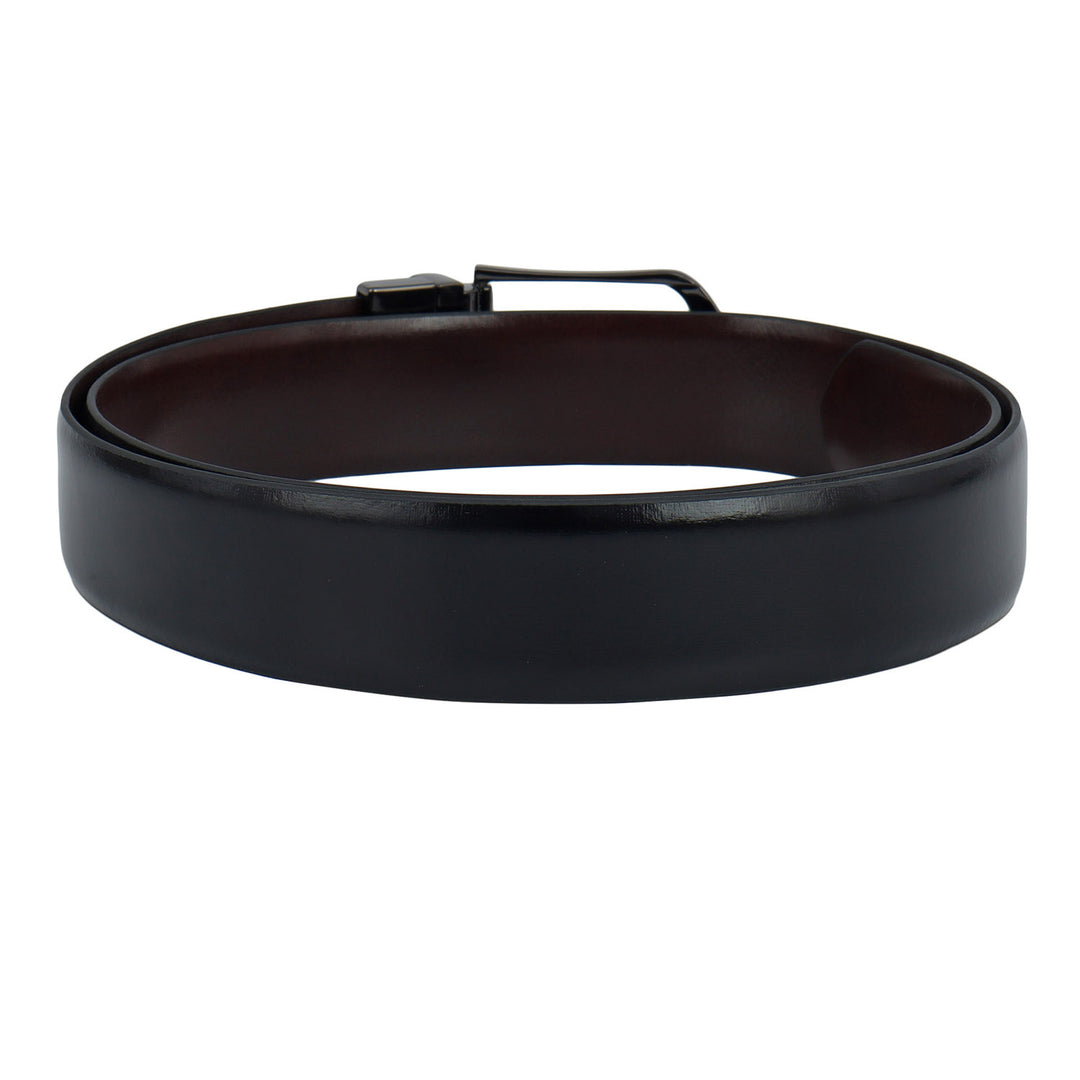 Semi Formal Plain Leather Reversible Mens Belt - Black & Brown
