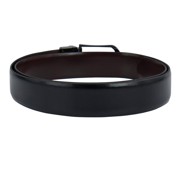 Semi Formal Plain Leather Reversible Mens Belt - Black & Brown
