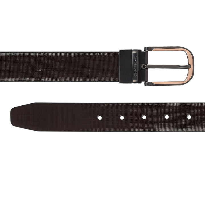 Semi Formal Matrix Leather Reversible Mens Belt - Brown & Black