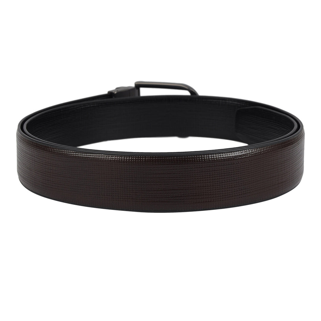 Semi Formal Matrix Leather Reversible Mens Belt - Brown & Black