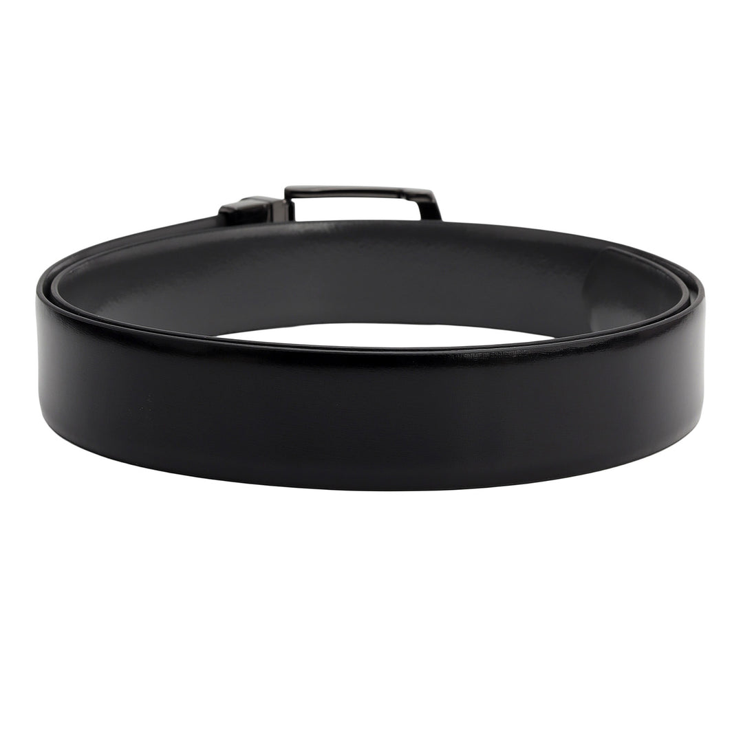 Semi Formal Aztec Leather Reversible Mens Belt - Black & Grey