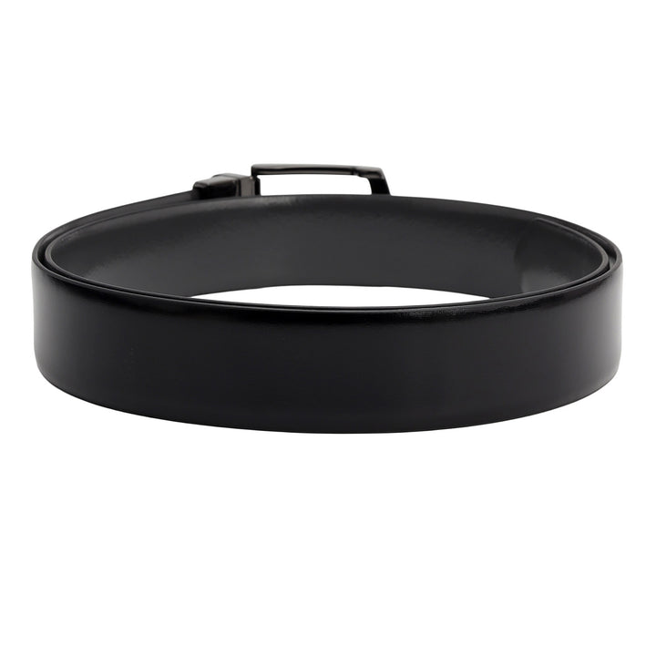 Semi Formal Aztec Leather Reversible Mens Belt - Black & Grey