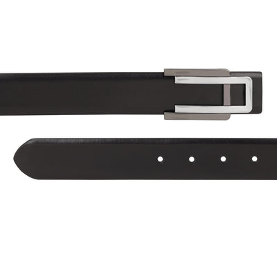 Formal Plain Leather Mens Belt - Black
