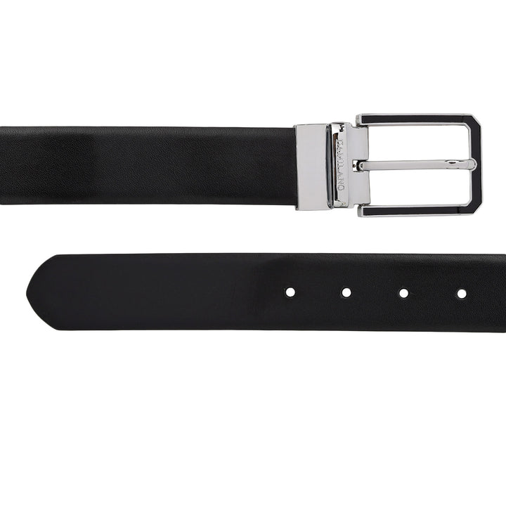 Semi Formal Plain Leather Reversible Mens Belt - Black & Brown