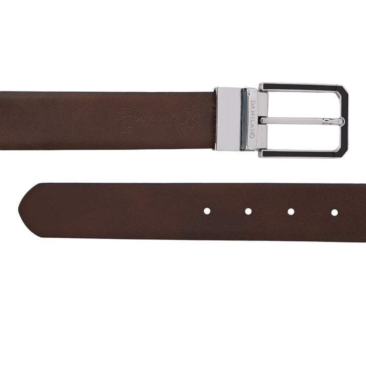 Semi Formal Plain Leather Reversible Mens Belt - Black & Brown