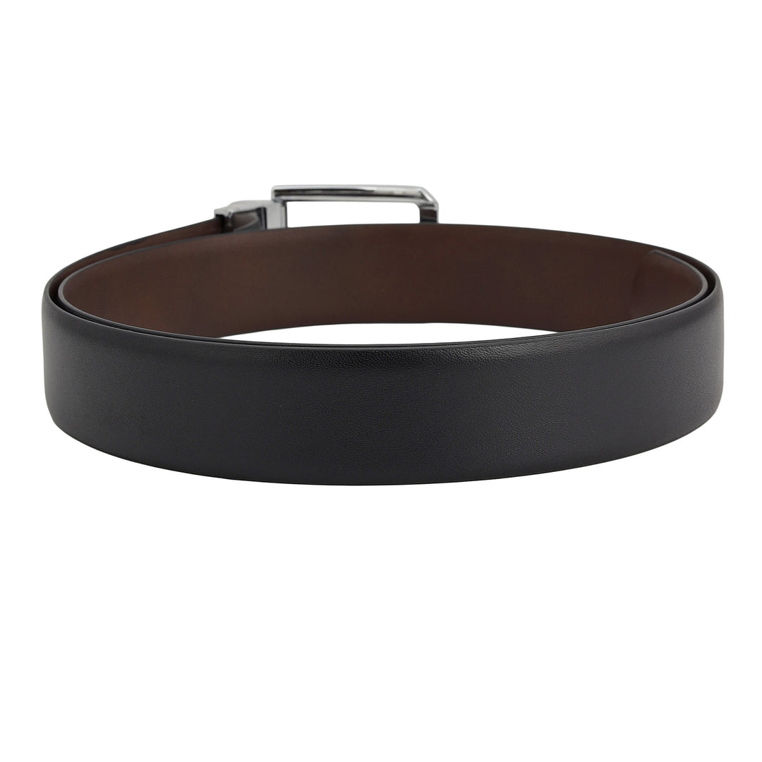 Semi Formal Plain Leather Reversible Mens Belt - Black & Brown