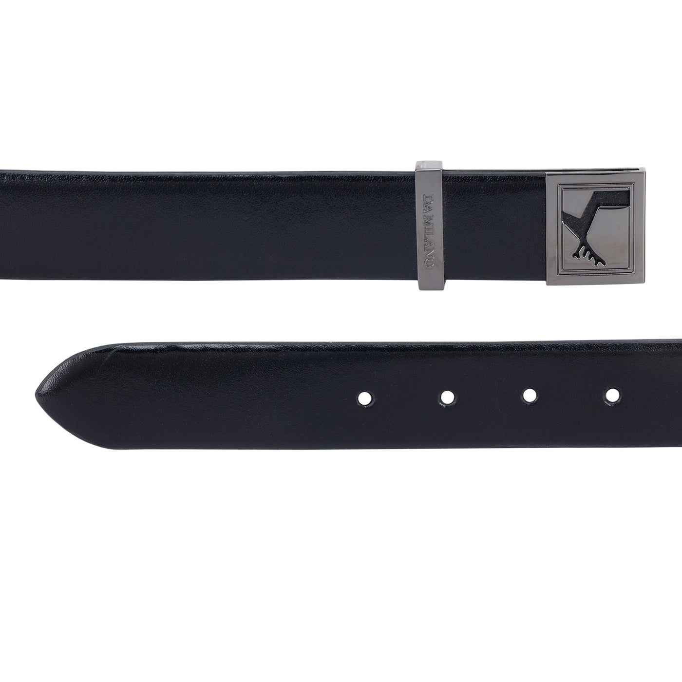 Casual Plain Leather Mens Belt - Black