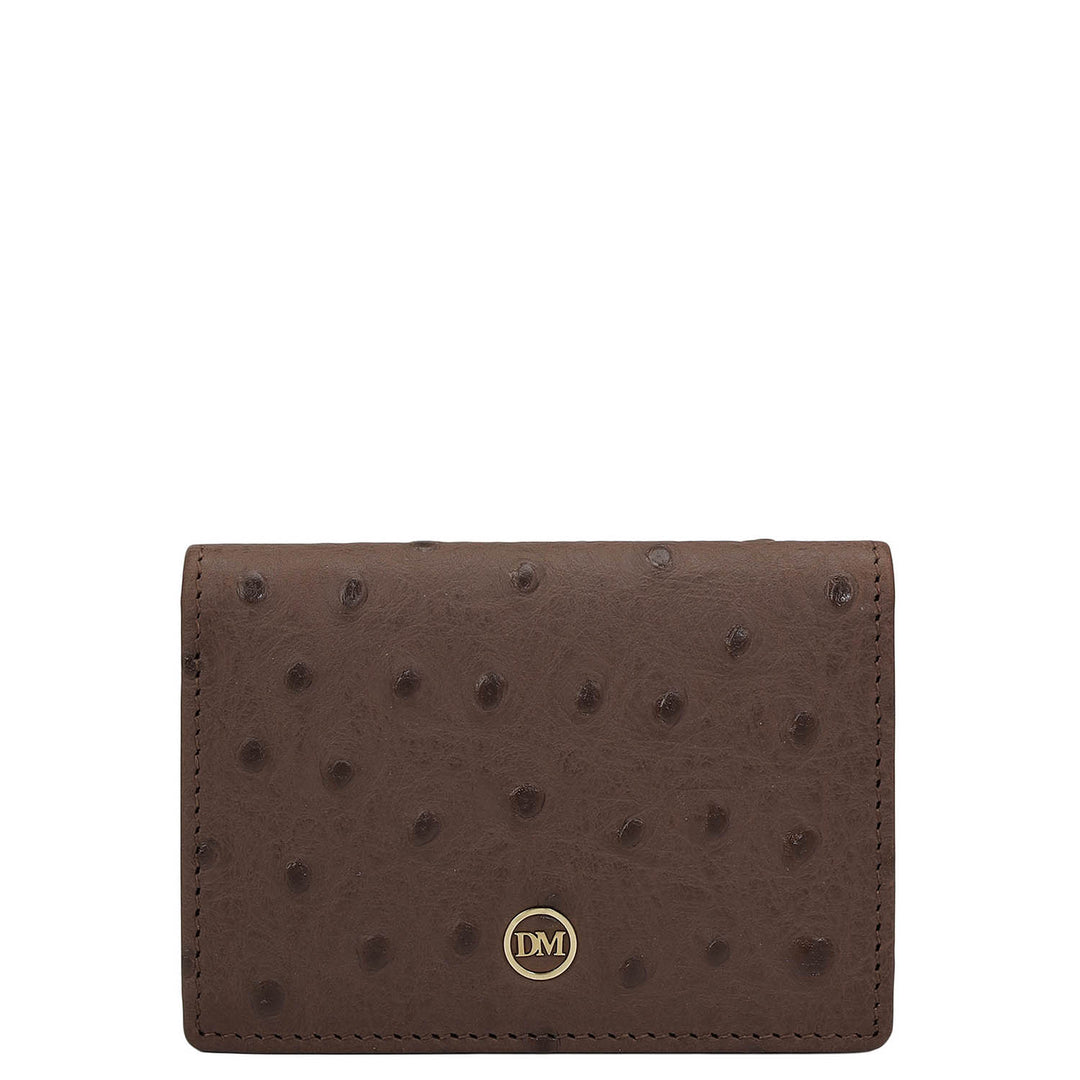 6 Slots Leather Card Case - Brown