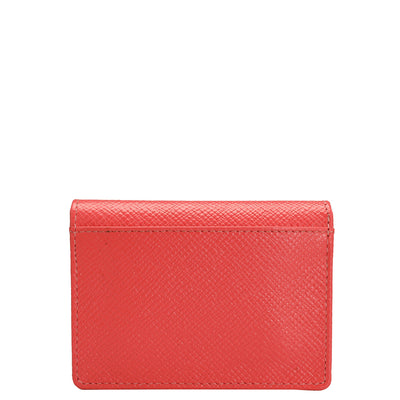 Franzy Leather Card Case - Corallo