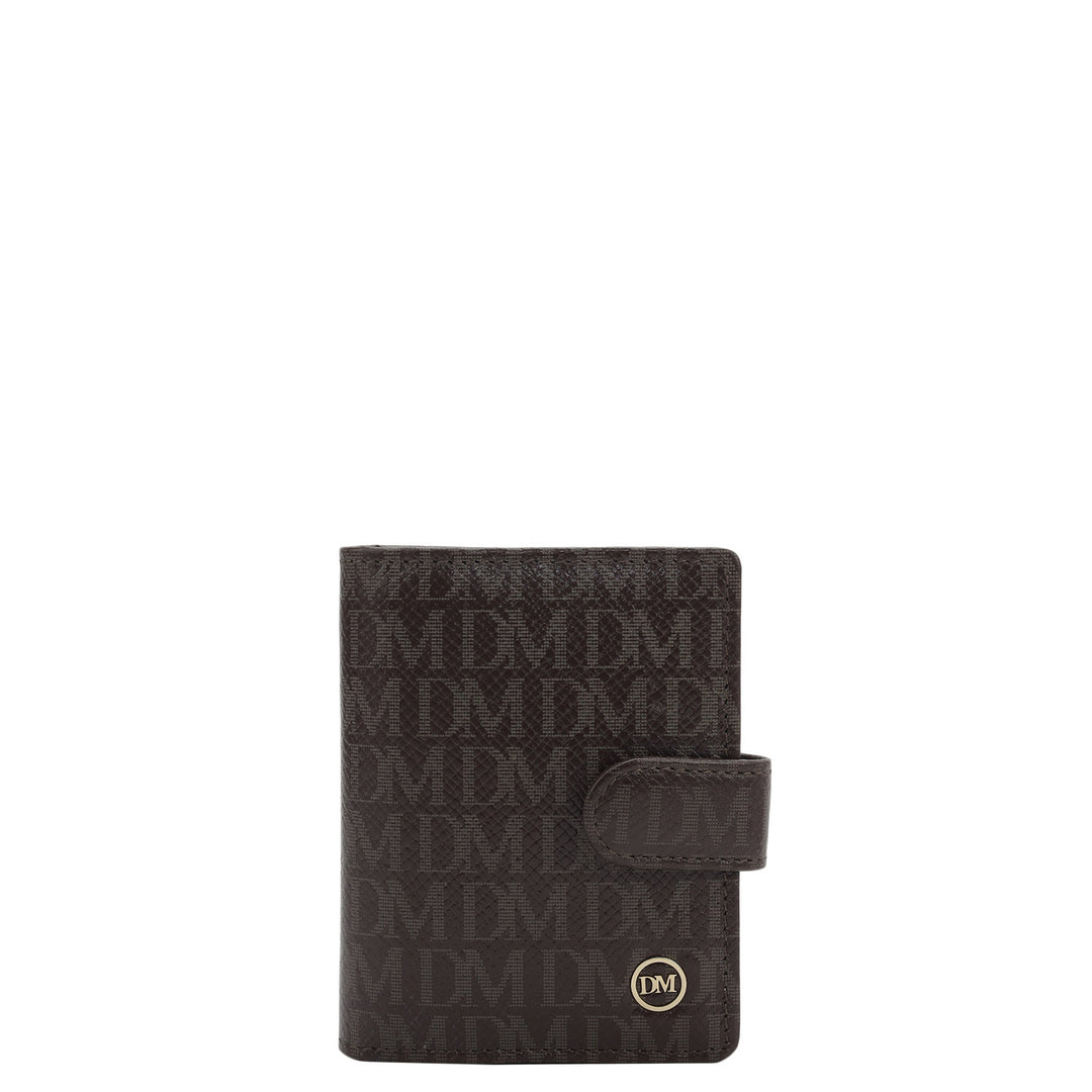 11 Slots Leather Card Case - Chocolate