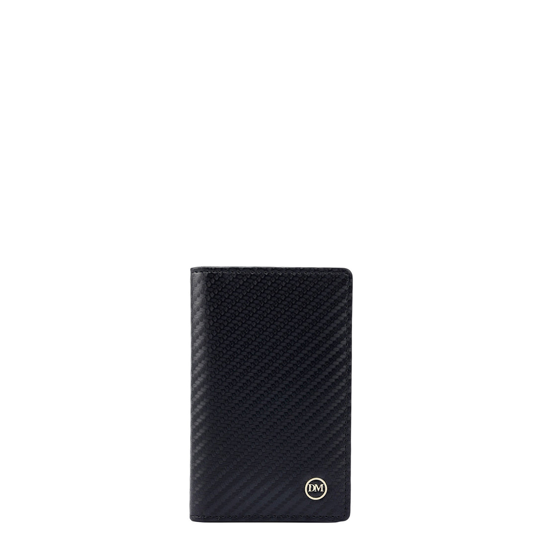 Multi Slot Leather Card Case - Black