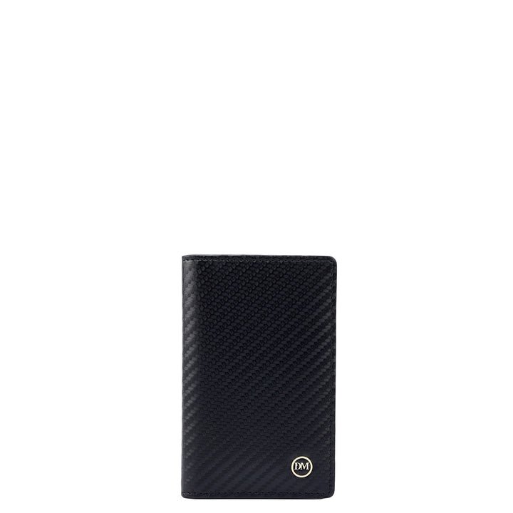 Multi Slot Leather Card Case - Black