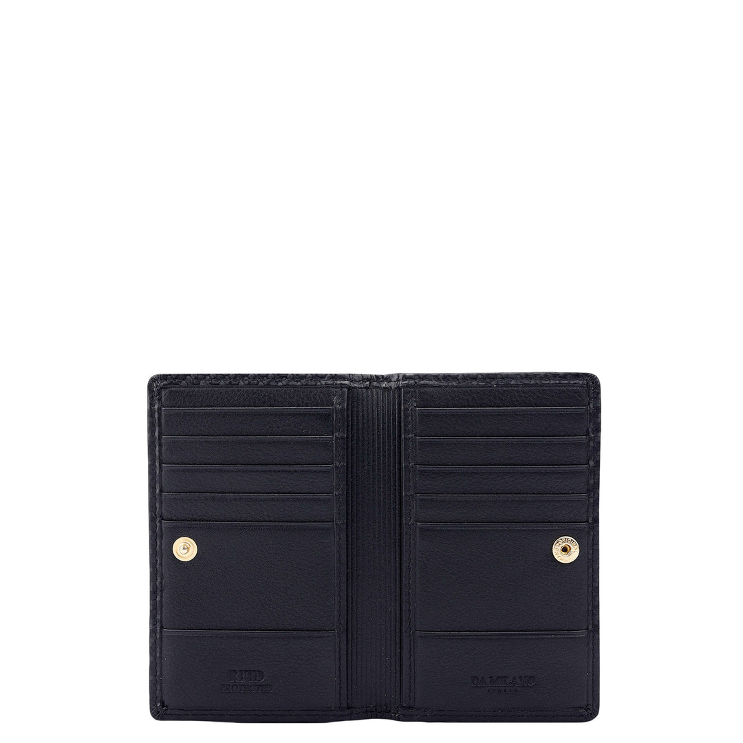 Multi Slot Leather Card Case - Black