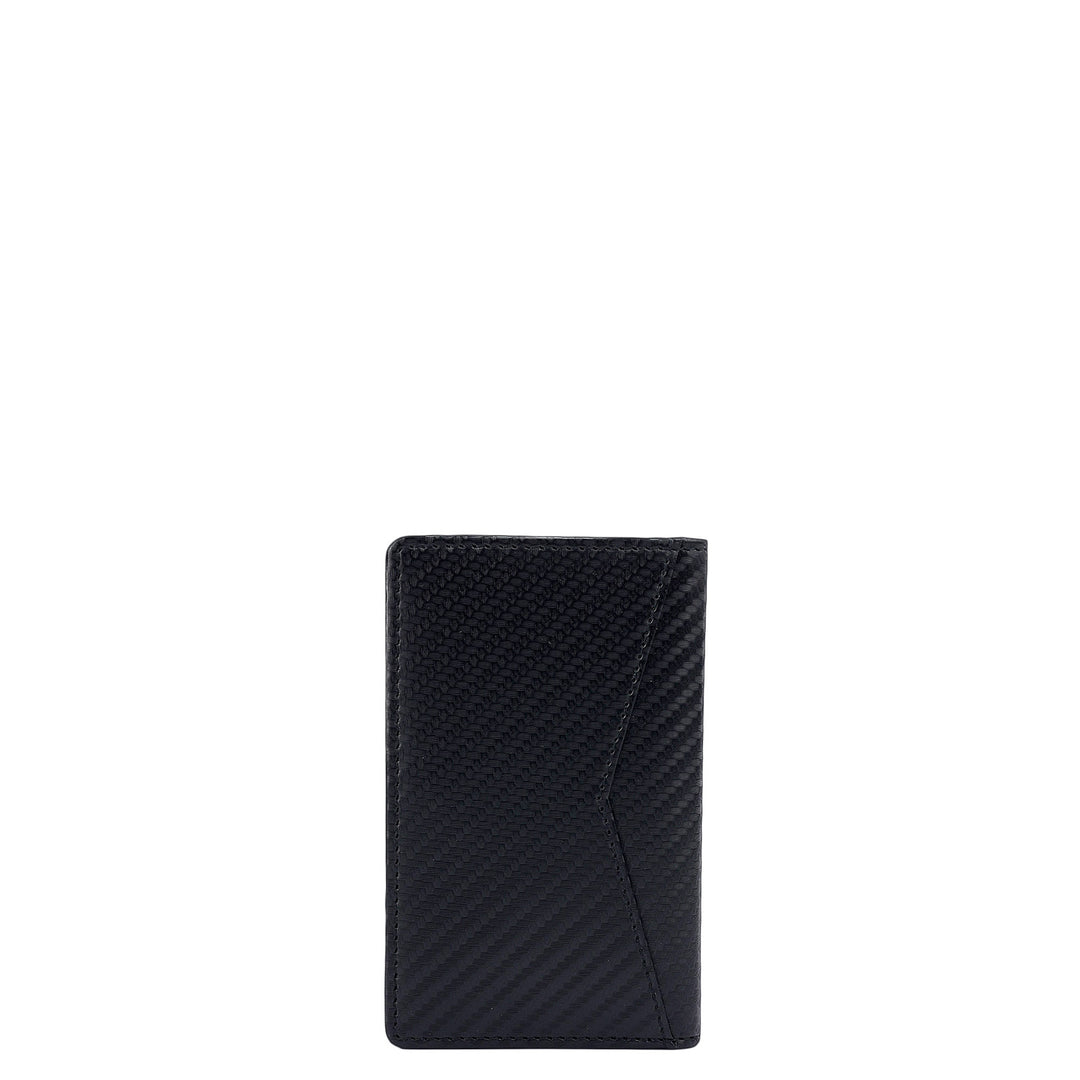 Multi Slot Leather Card Case - Black