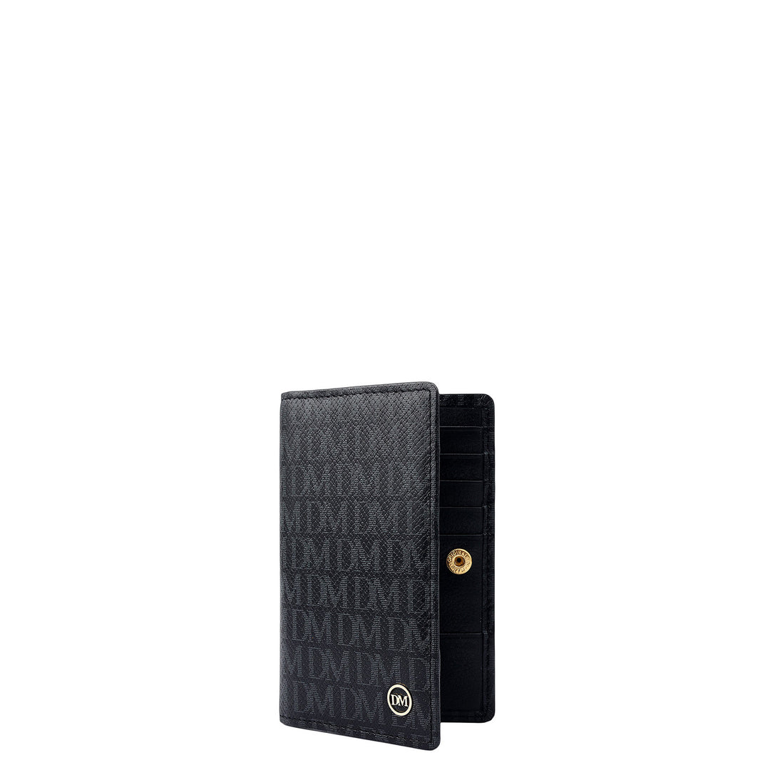 Multi Slot Leather Card Case - Black