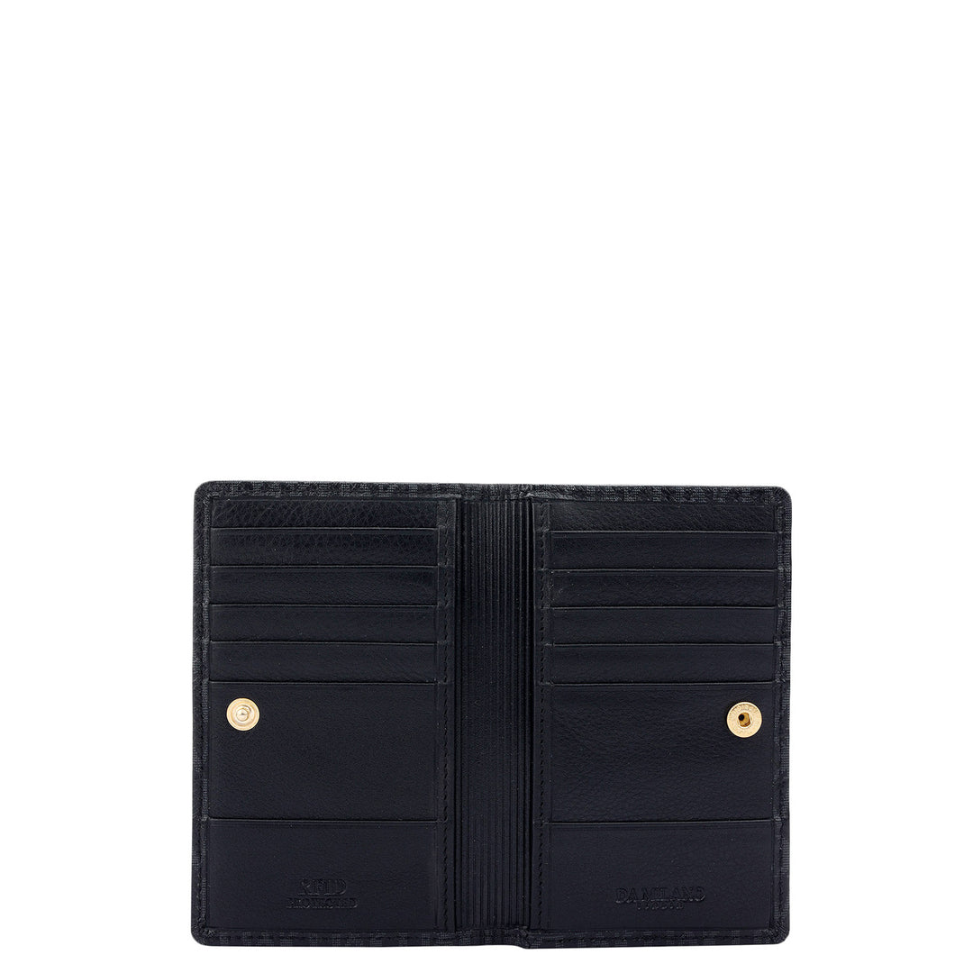 Multi Slot Leather Card Case - Black
