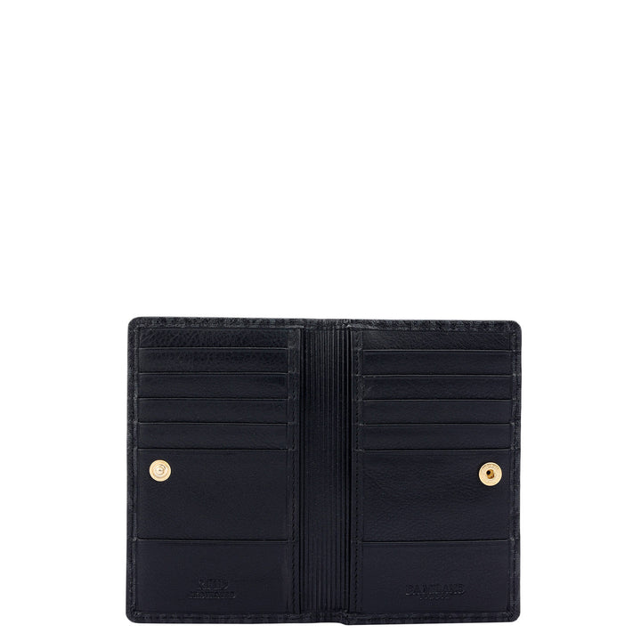 Multi Slot Leather Card Case - Black