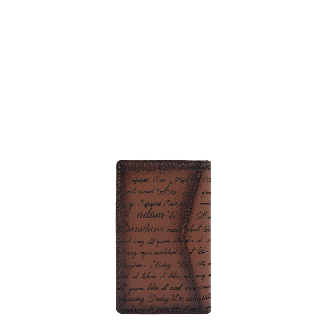 Multi Slot Leather Card Case - Cognac