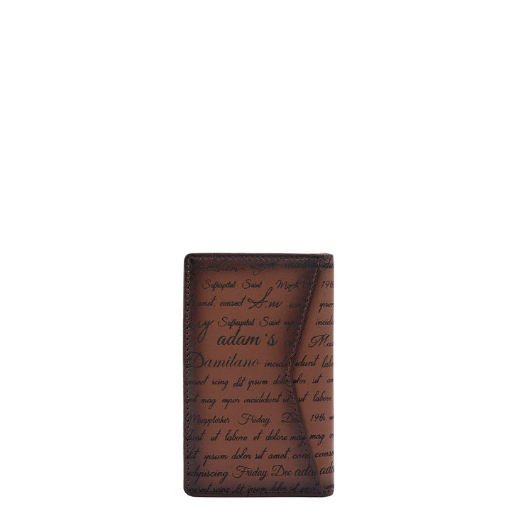 Multi Slot Leather Card Case - Cognac