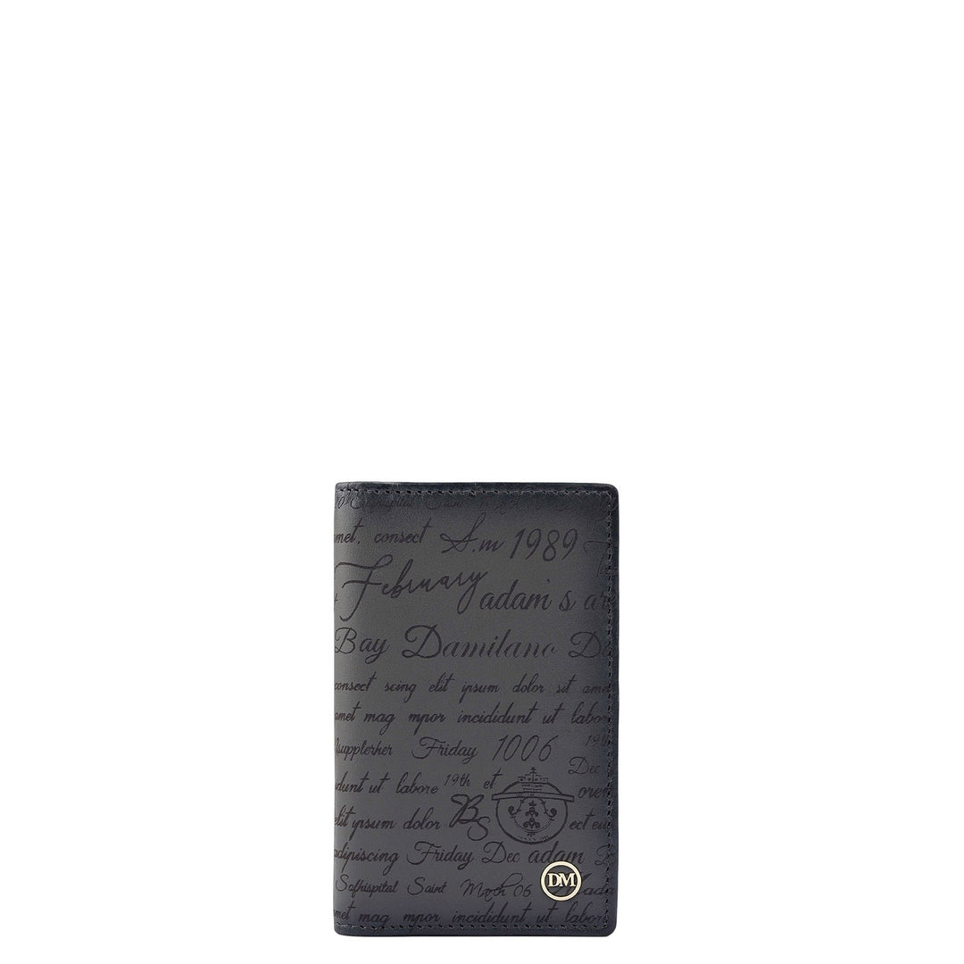 Multi Slot Leather Card Case - Grey