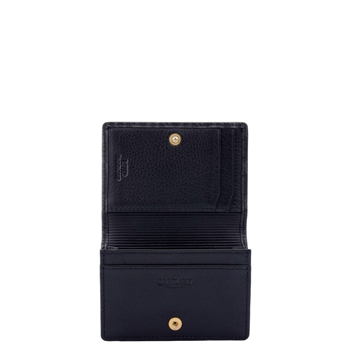 Multi Slot Leather Card Case - Black