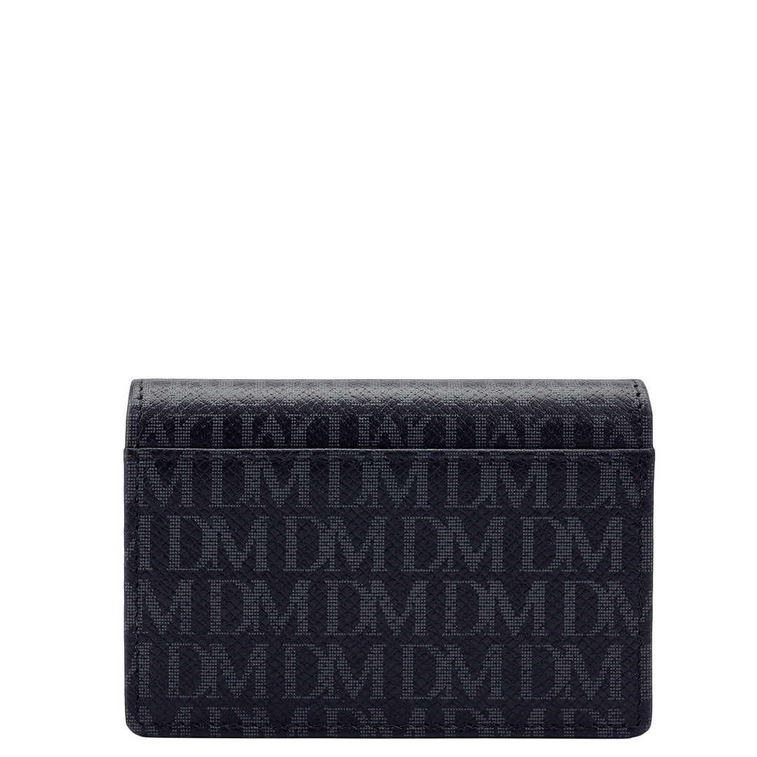 Multi Slot Leather Card Case - Black