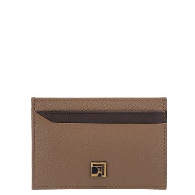 Franzy Leather Card Case - Cafe