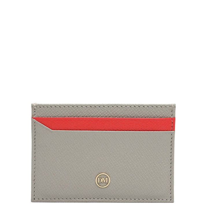 4 Slots Leather Card Case - Chalk