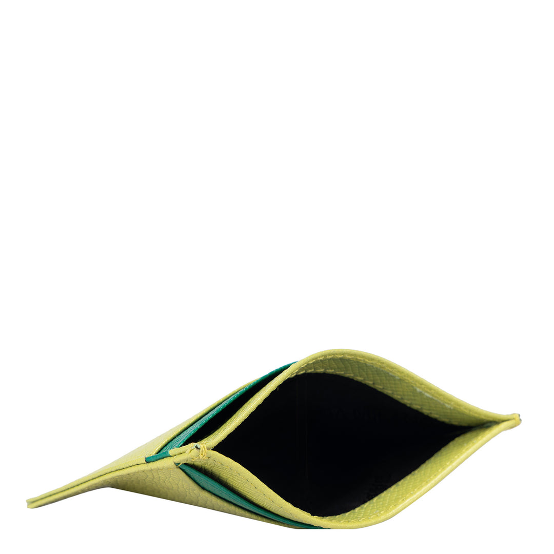 Franzy Leather Card Case - Lime