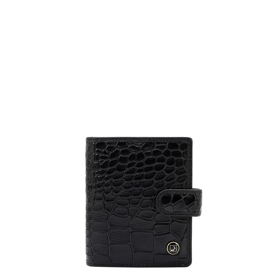 Multi Slots Leather Card Case - Black