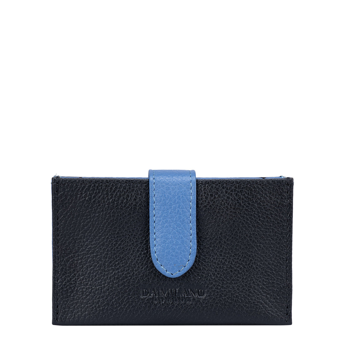 Wax Leather Card Case - Black