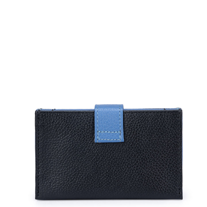 Wax Leather Card Case - Black