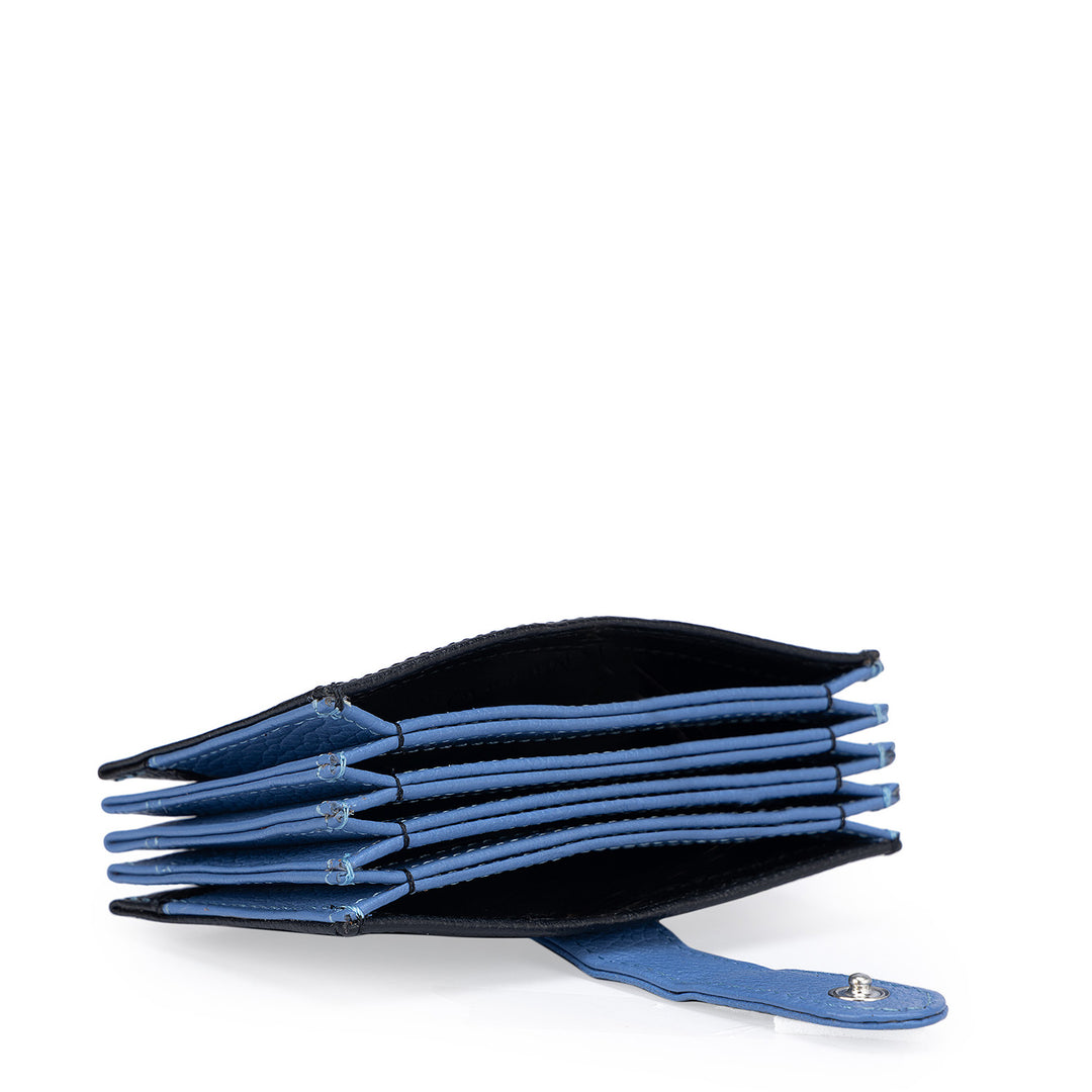 Wax Leather Card Case - Black