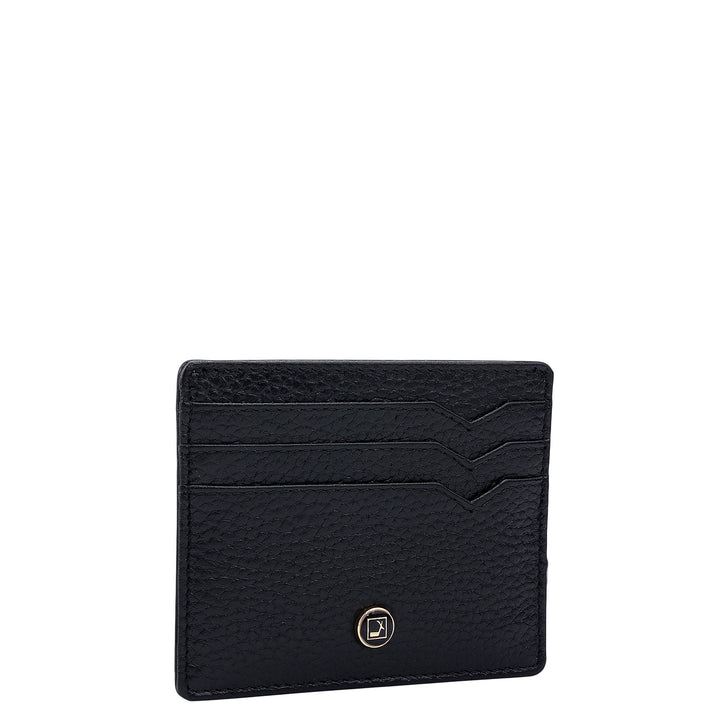 7 Slots Leather Card Case - Black